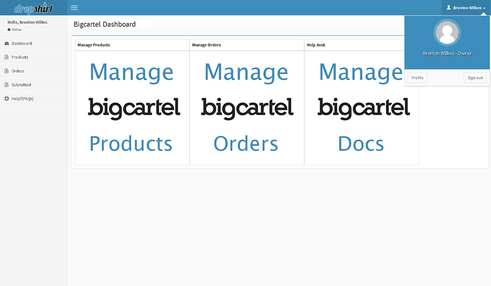 dashboard-scrn-profile-page dashboard screenshot where to find the profile page