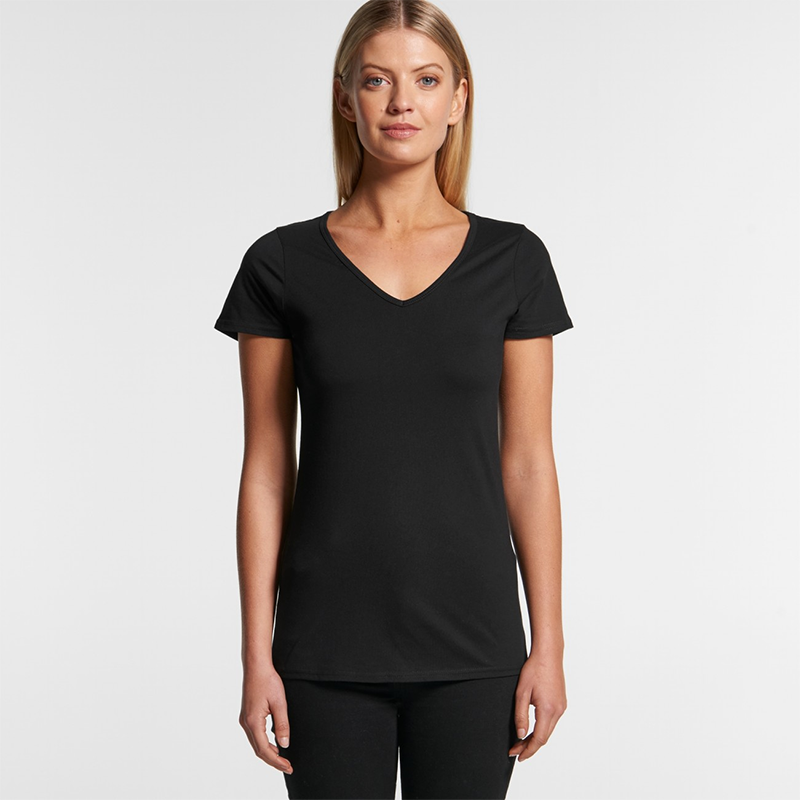 as4010 AS4010 Bevel V-Neck T-Shirt