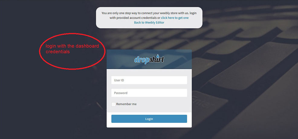 login-to-dashboard Login to the dashboard