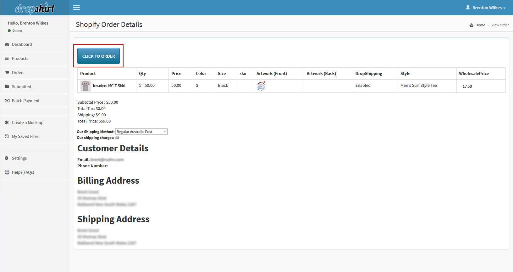 scr9-completed-pending Place an order in the dropshirt dashboard